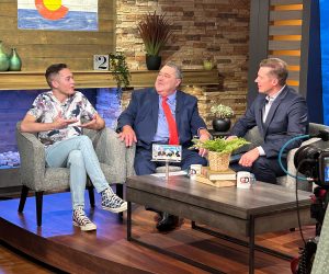 Trail and Frank Azar on Great Day Colorado for the Design A Frank Azar Billboard Contest