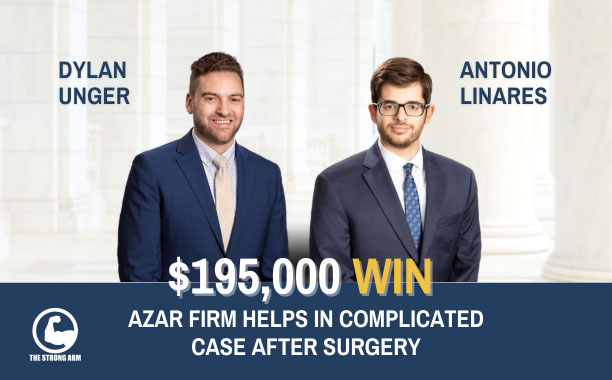 ANOTHER BIG WIN: JURY AWARDS AZAR CLIENT $195,000