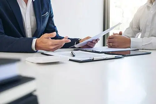 business people talking