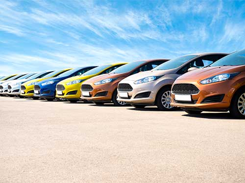 cars lined up