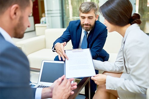 people talking with attorney